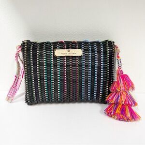 Multicolor Woven Clutch